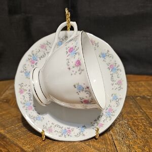 Floral Teacup and Saucer Set